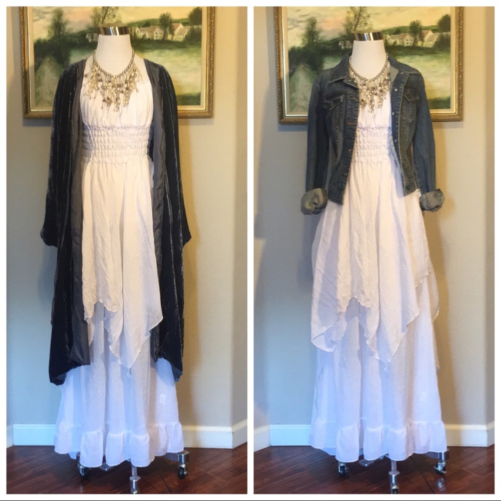 WHITE OFF THE SHOULDER RENAISSANCE WHITE DRESS